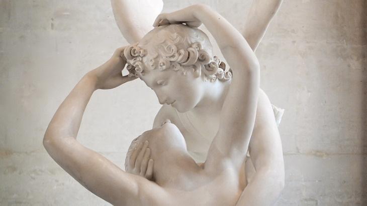 Antonio Canova Psique revivida por el beso de Cupido (1787) detalle