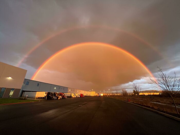 Fotos del doble arco iris de las tormentas