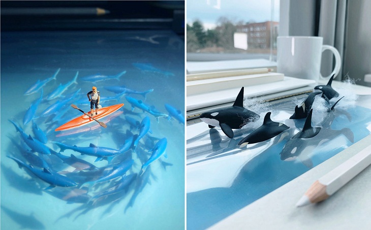 Arte En Miniatura, tiburones