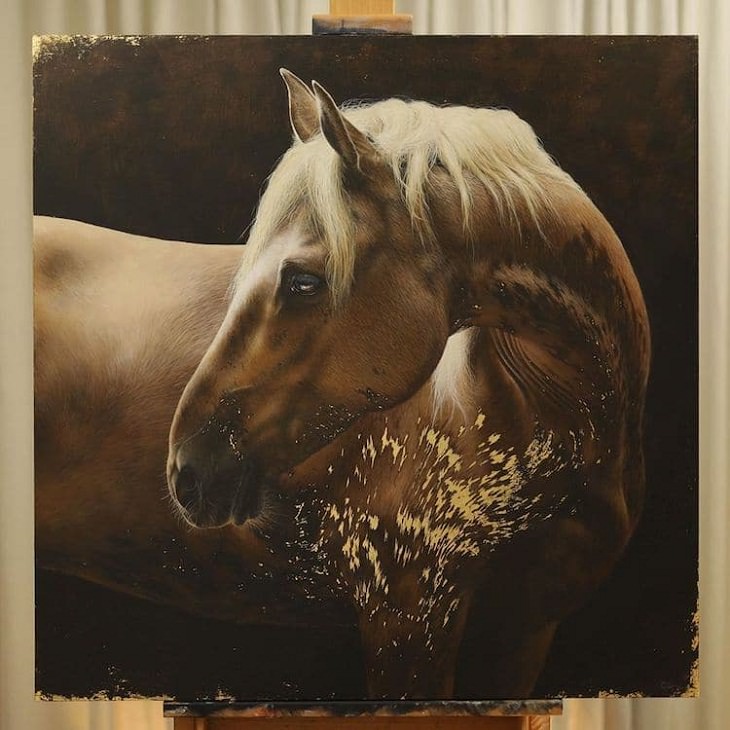 Pinturas Hiperrealistas De Animales, caballo
