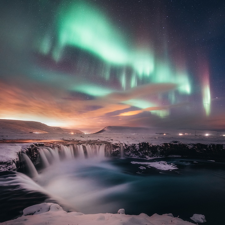 Imágenes de astronomía: aurora islandesa
