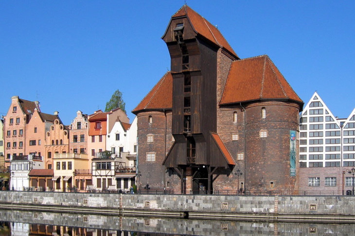 Inventos medievales Antigua grúa de madera en Gdansk, Polonia (1367)