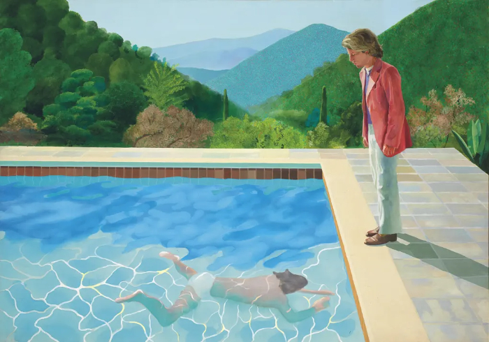 Retrato de un artista (piscina con dos figuras)