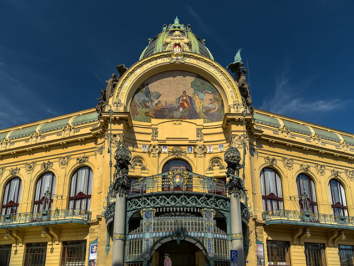 Edificios Art Nouveau La Casa Municipal de Praga