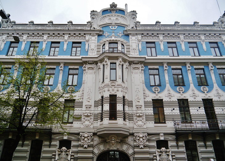 Edificios Art Nouveau Riga Letonia
