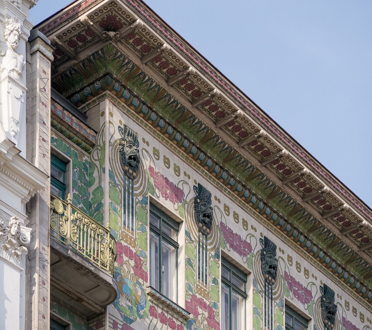 Edificios Art Nouveau Fachada de la Majolikahaus