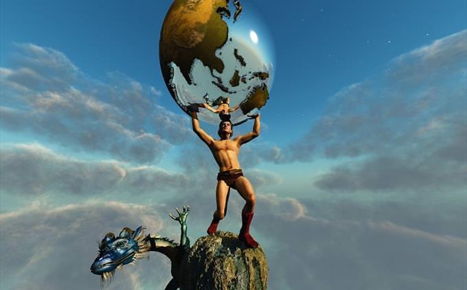 Atlas sosteniendo el globo terráqueo