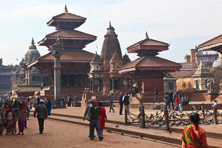 Arquitectura Del Sur De Asia, Plaza Patan Durbar en el valle de Katmandú, Nepal