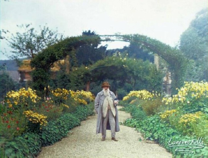 Fotos Históricas a Color, Claude Monet 