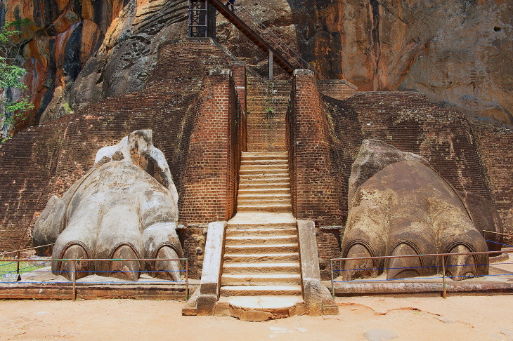 Arquitectura Del Sur De Asia, Fortaleza de roca de Sigiriya cerca de Dambulla, Sri Lanka