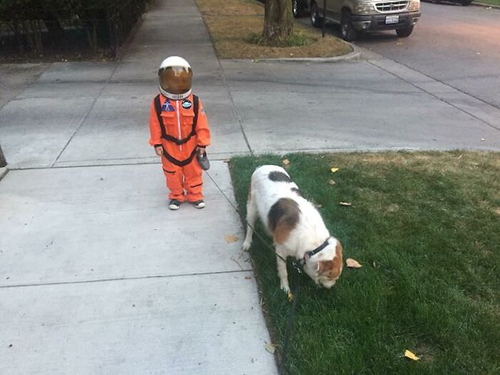 Amistad Entre Niños y Sus Perros, niño con casco de astronauta y su perro