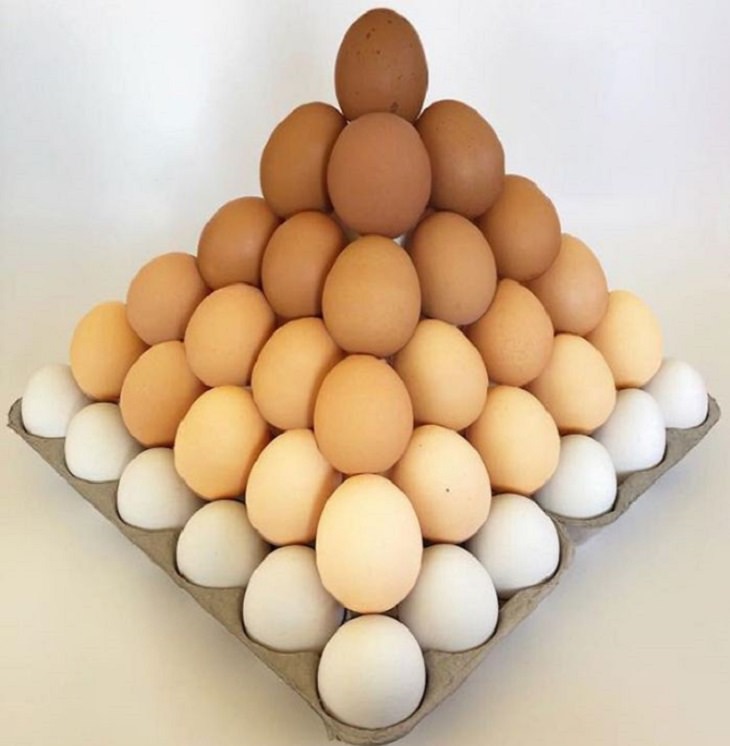Arte en comida, huevos