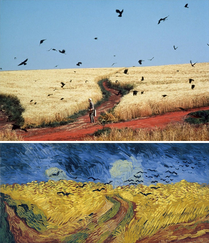 Escenas Inspiradas En Pintturas, Campo de trigo con cuervos y Sueños de Akira 