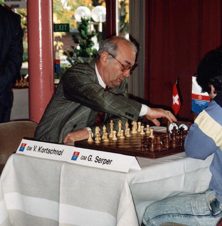 Hechos Raros e Interesantes, maestro de ajedrez Viktor Korchnoi