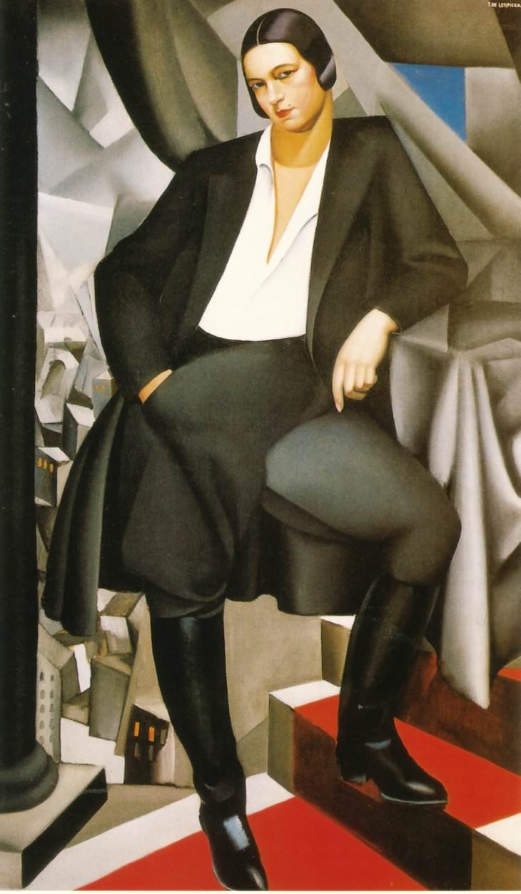 El Arte de Tamara de Lempicka, Retrato de la duquesa de la Salle, 1925, óleo sobre lienzo,