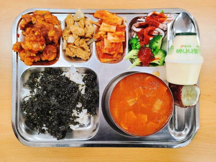 Corea del Sur Almuerzo escolar coreano 