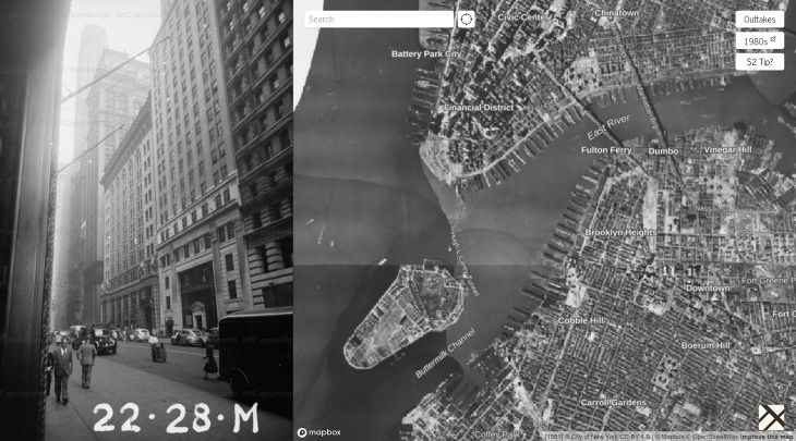 Captura de imagen del mapa de la ciudad de Nueva York de los años 40