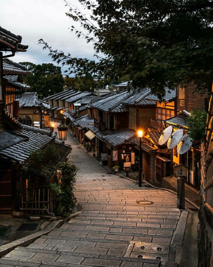 Obras Arquitectónicas Del Mundo, Kioto, una ciudad en la isla de Honshu, Japón