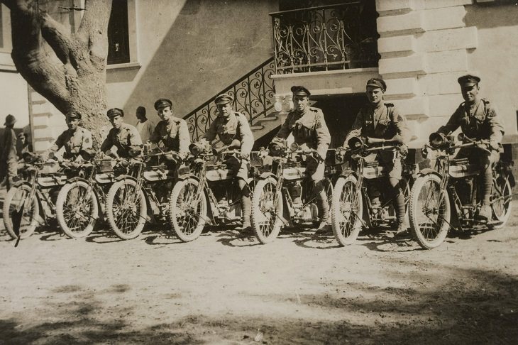 Las motocicletas en la Primera Guerra Mundial, los motociclistas 