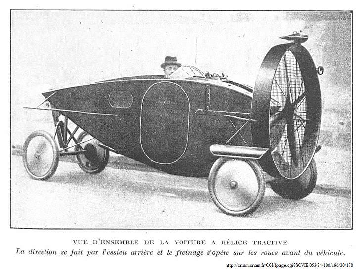 Vehículos inusuales de época, coche Hélica de hélice