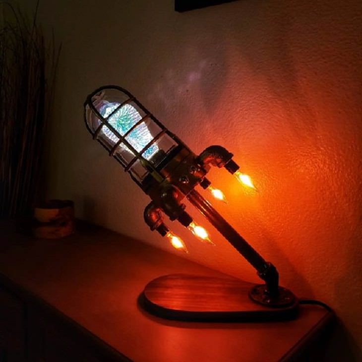 Fun and Useful Design Ideas, DIY Rocket Lamp