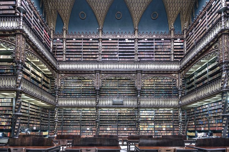 hermosas bibliotecas, Biblioteca del Real Gabinete, Río de Janeiro, Brasil