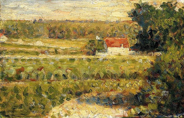 Cuadros de Georges Seurat, Casa con tejado rojo