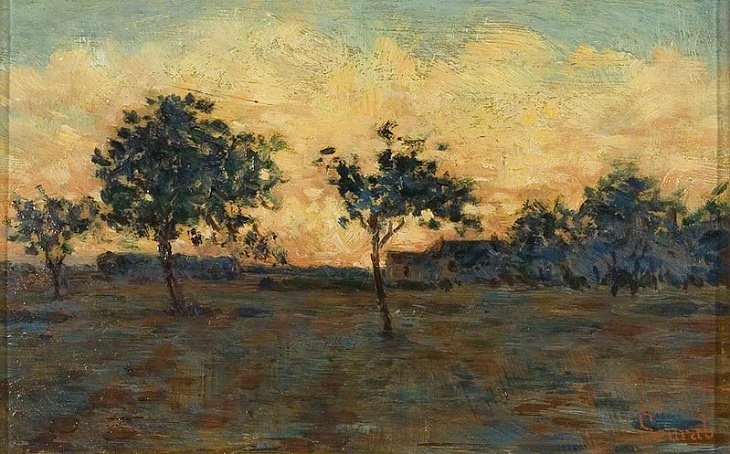 Cuadros de Georges Seurat, Puesta de sol