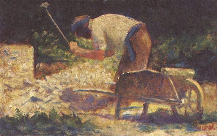 Cuadros de Georges Seurat, Rompepiedras y Carretilla
