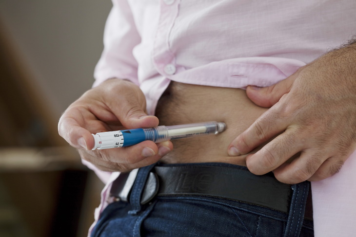 Inyección de insulina para la diabetes