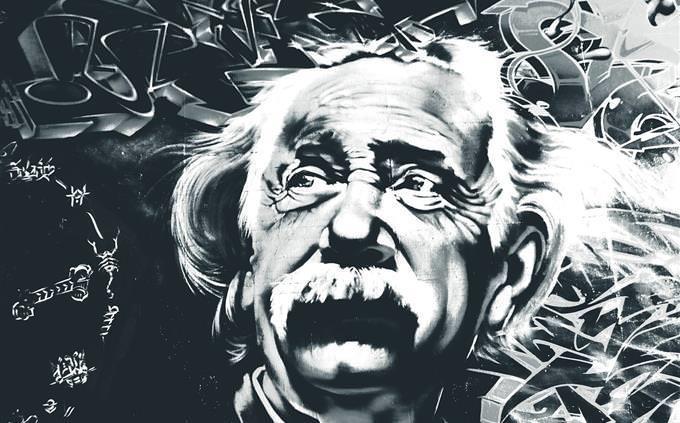 Drawing of Albert Einstein