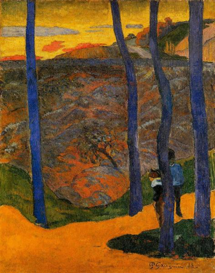 Paul Gauguin - 8. Árboles azules. Ya llegará tu turno, mi belleza!, 1888