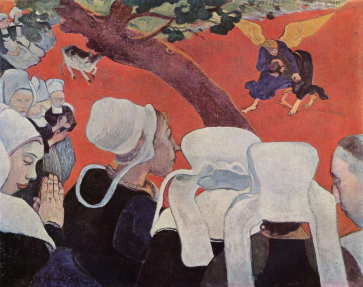 Paul Gauguin - 1. Visión después del sermón, o Jacob luchando con el ángel, 1888