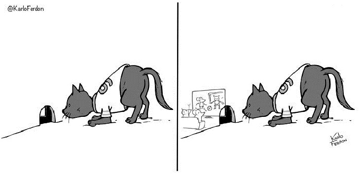 One-Frame Comics, CAT AND MOUSE