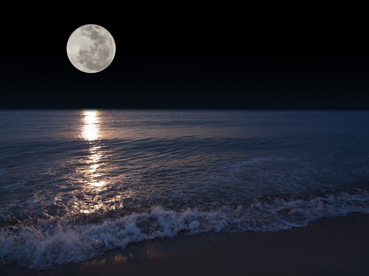 Evidencia Muestra Que Existe Agua En La Luna, luna y mar