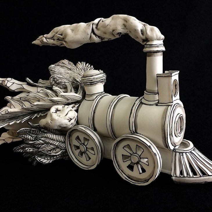 Figuras De Porcelana 3D, tren