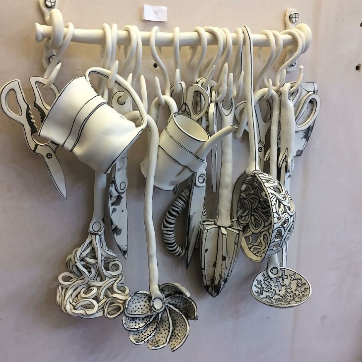 Figuras De Porcelana 3D, utensilios de cocina