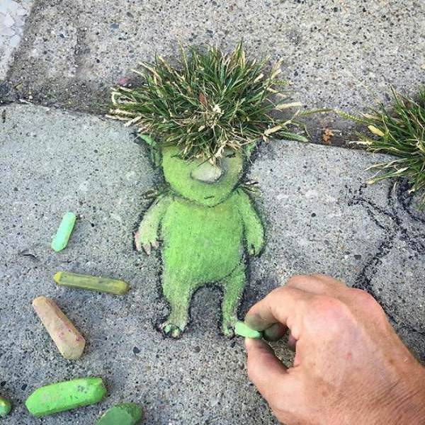 Plantas y arte de la calle: troll