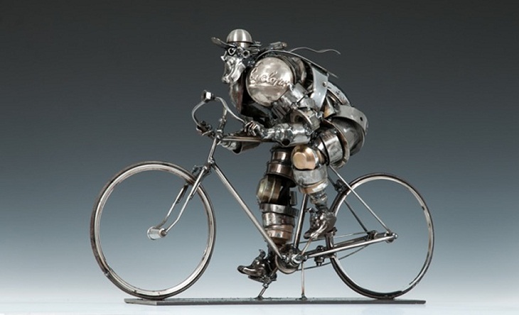 Esculturas De Metal, bicicleta