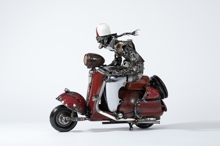 Esculturas De Metal, motocicleta