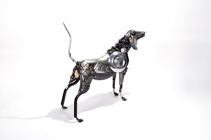 Esculturas De Metal, perro
