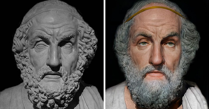 Reconstrucción Facial De Personajes Históricos, El famoso poeta Homero