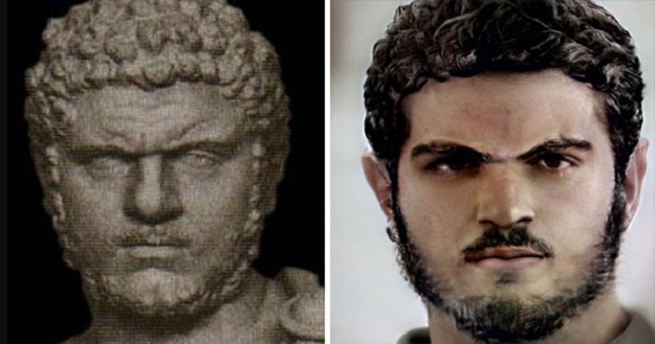 Reconstrucción Facial De Personajes Históricos, Emperador romano Caracalla