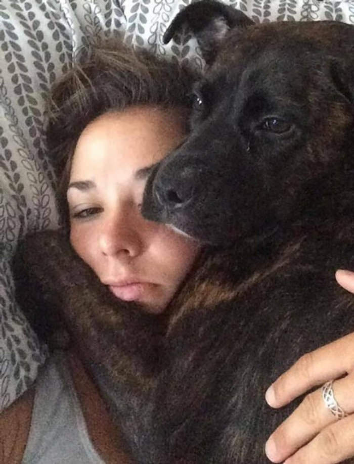 Fotos Para Alegrar Tu Día, perro abraza a su dueña