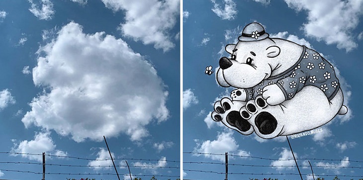 Nubes Transformadas En Animales, oso