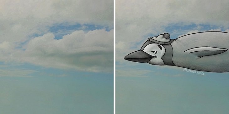 Nubes Transformadas En Animales, pingüino