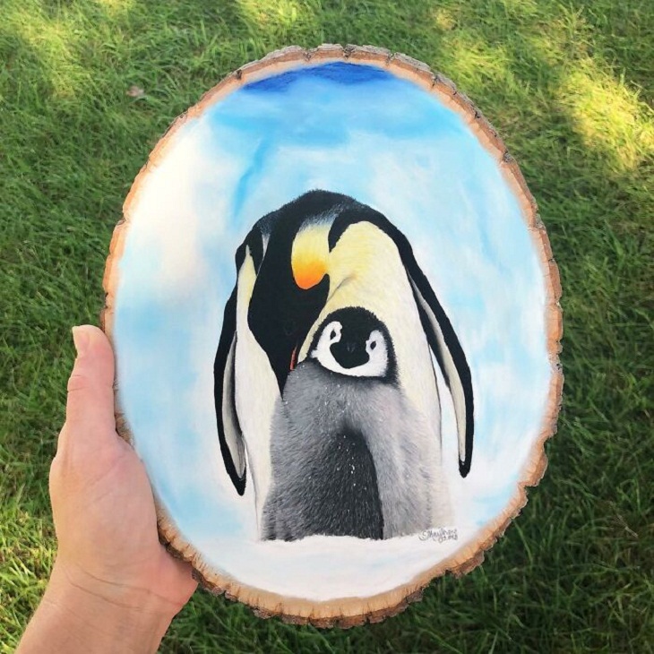 Obras De Arte Animal Hiperrealista, pingüinos