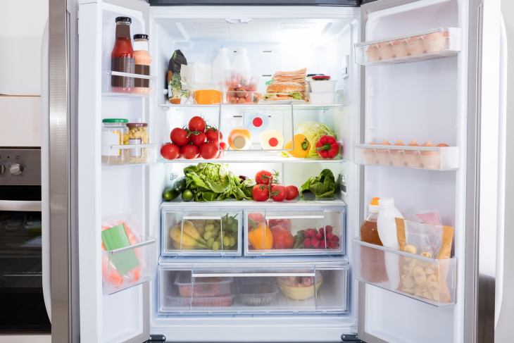 Malos Hábitos De Limpieza, refrigerador lleno de comida