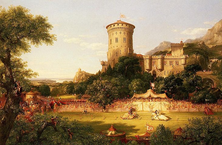 Pinturas De Paisajes De Thomas Cole, castillo