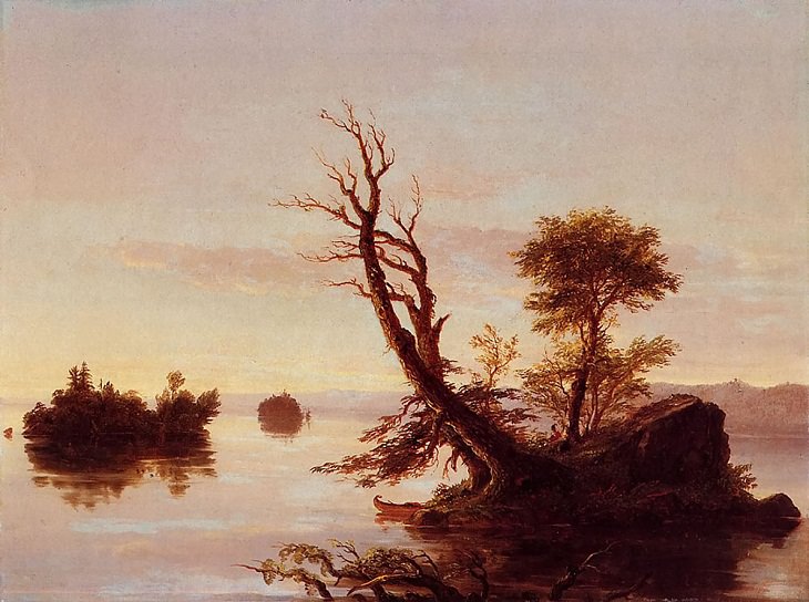 Pinturas De Paisajes De Thomas Cole, lago